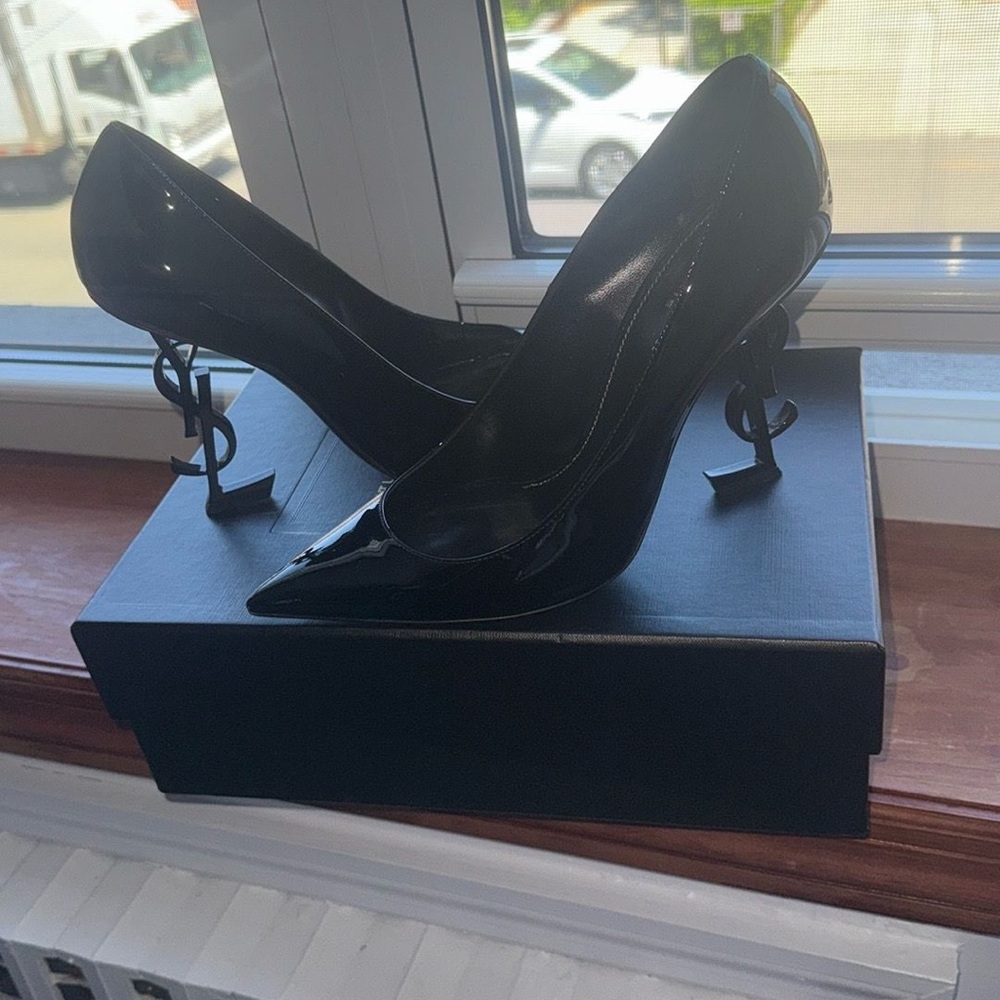 Saint Laurent Black Stiletto Heels